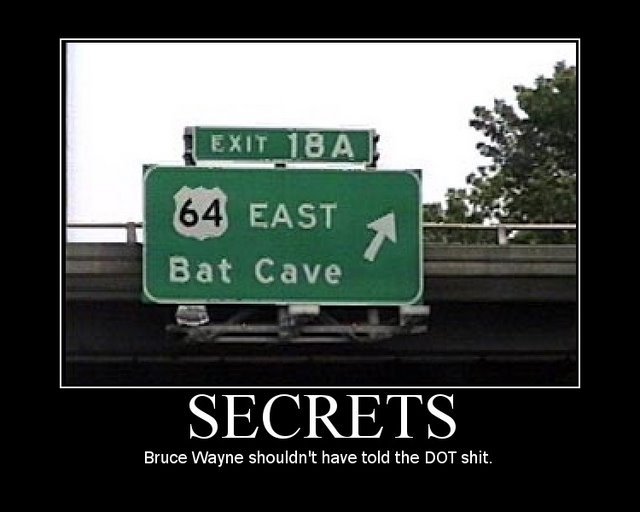 Highway exit sign for 64 East Bat Cave, Exit 18A