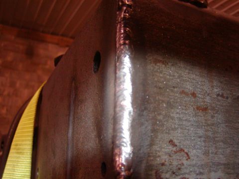 1991 Ford Bronco - This image shows a close-up view of a welded metal frame, not a complete vehicle.