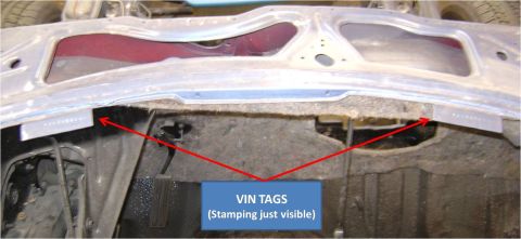 1972 Ford Ranchero - Vin Tags