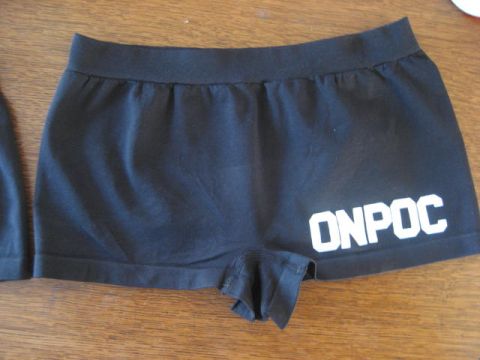 1993 Ford Probe - A pair of black boxer briefs with the white text 'ONPOC' printed on the right leg.