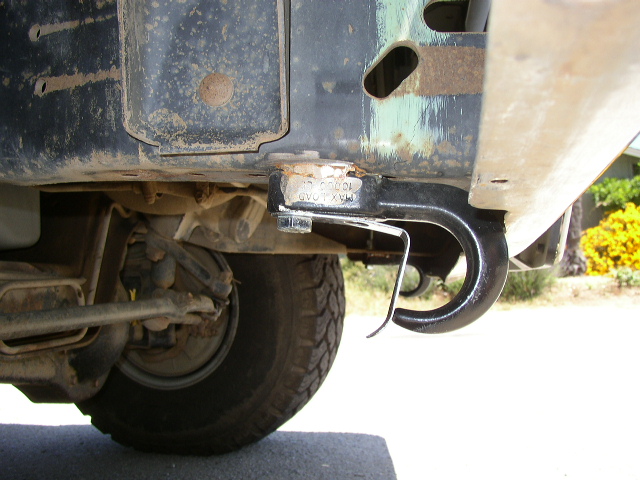 i could only get one bolt hole to match up, which is why i used one bolt and welded the hook. i will also be drilling the hole for the second bolt when i become less lazy