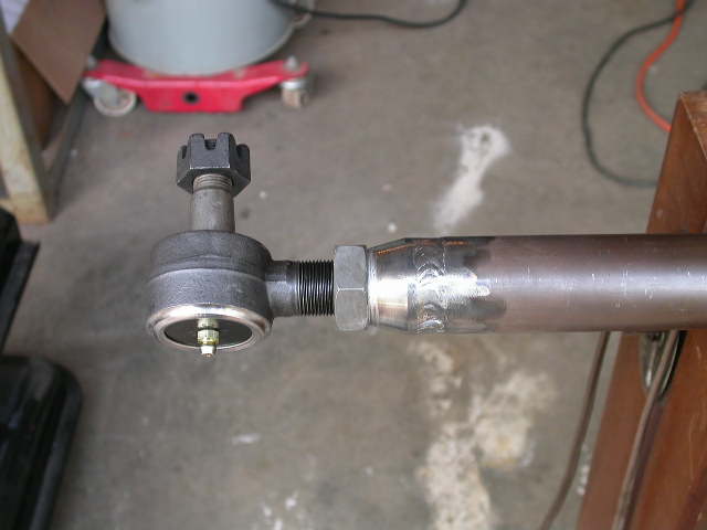 Passenger side drag link end welded on.