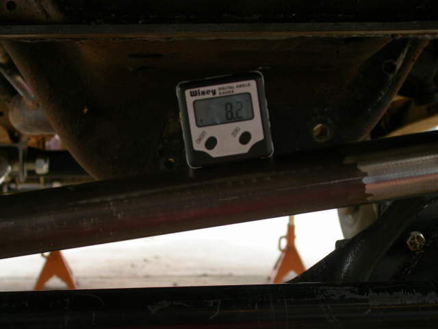 If you care, 8.2Â° drag link angle.