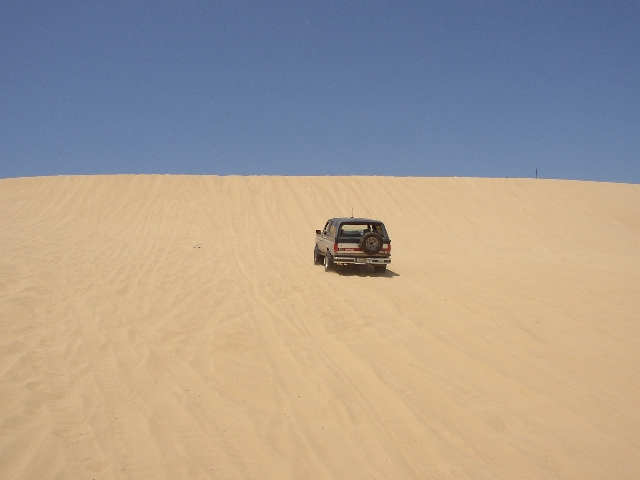 I let my buddy learn how to drive on the dunes too. He didn't do too bad, especially since he's only driven my truck once.