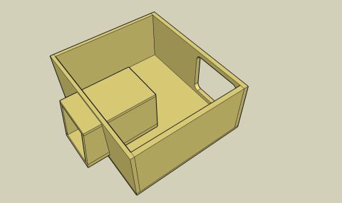 1992 Ford Crown Victoria - This diagram shows a tan box with internal compartments and an opening on one side.