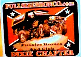 1995 Ford Bronco - Sticker the Fullsize Bronco 4x4 Club Dixie Chapter logo.