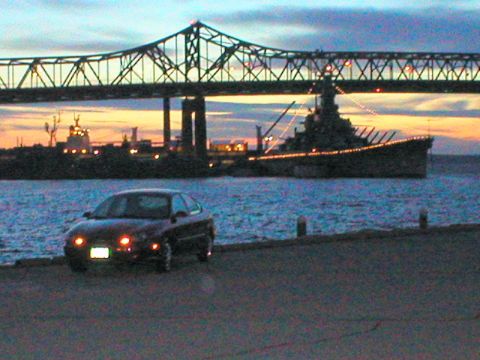 1998 Ford Taurus - Battleship Cove at sunset