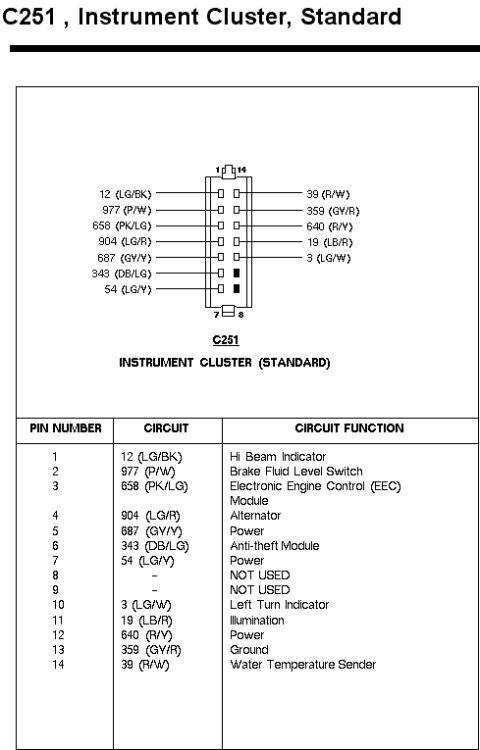 1997 Mercury Cougar - This document contains diagrams and text related to a 1997 Mercury Cougar.