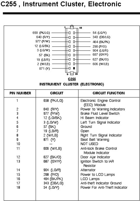 1997 Mercury Cougar - Electrical component diagram with part numbers and descriptions for identification.