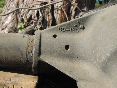 1986 Ford Bronco - This is a close-up of a vehicle axle part, not a 1986 Ford Bronco.