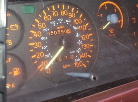 1995 Ford Probe - Odometer reads 50,690 miles on this vehicle's dashboard gauges.