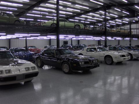 1979 Chevrolet Camaro - Showroom filled with Pontiac Firebirds from the late 1970s.