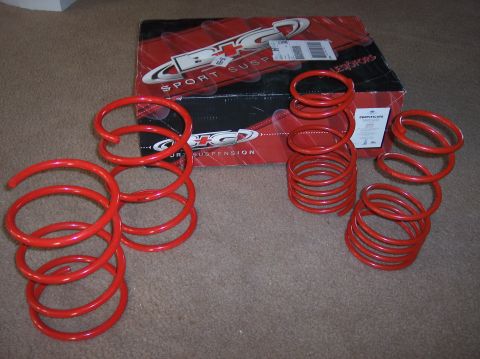 1996 Ford Probe - Eibach Sport Suspension lowering springs and box shown on a carpeted surface.