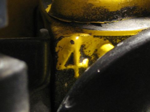 1970 Ford Ranchero - Number stamp on upper portion of head