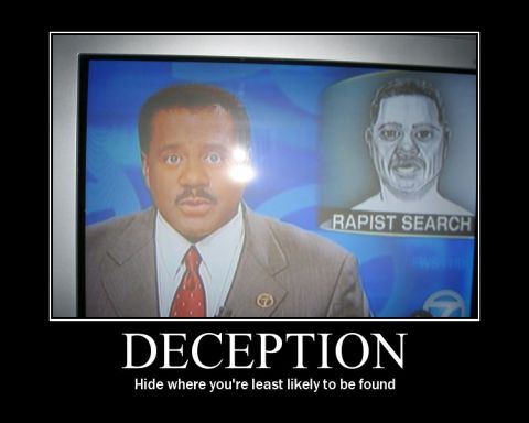 1995 Ford Bronco - News broadcast shows a sketch of a suspect during a 'RAPIST SEARCH' report.