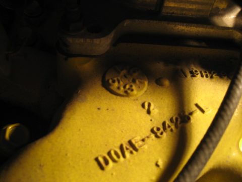 1970 Ford Ranchero - Number stamps on the back intake