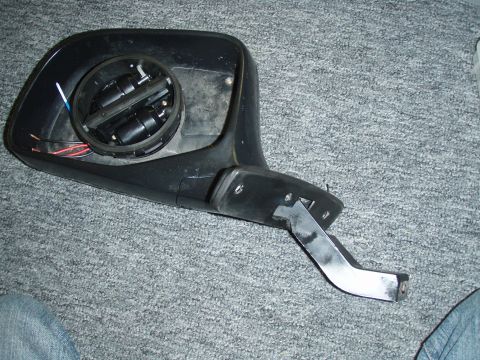 1992 Ford Bronco - mirror motor installed into the new mirror housing.