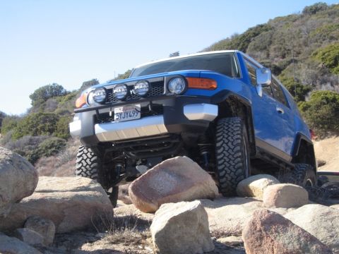 2007 Toyota FJ Cruiser - This 2007 Toyota FJ Cruiser navigates a rocky trail under a clear sky.