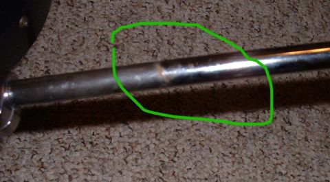 1998 Ford Crown Victoria - There is some rust on the shaft where it met the a-pillar.