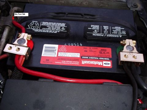 2003 Ford Crown Victoria - Power cable to relay kit.