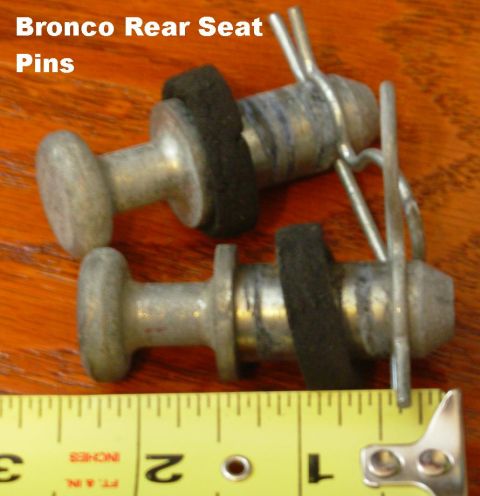 1983 Ford Bronco - Bronco Seat Pins are 5/8" dia., 1" working length minus a 1/4" foam washer, & ~2.5" overall. FOAM WASHERS NOT INCLUDED…