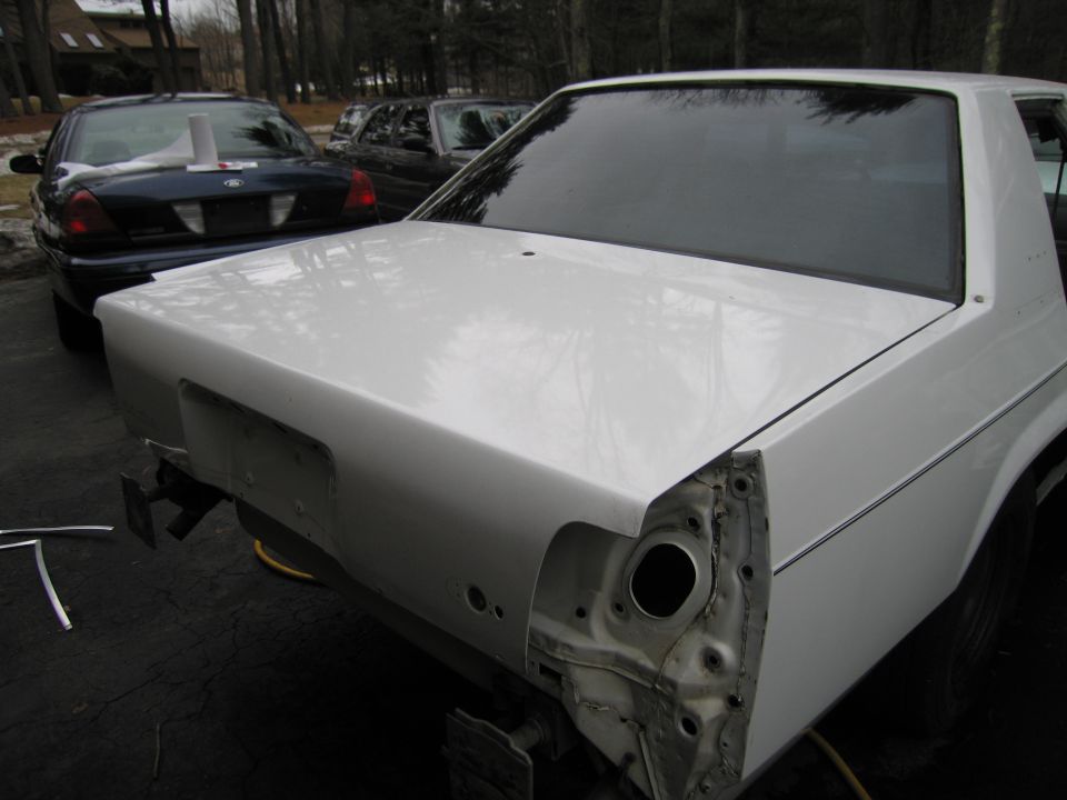 1991 Ford Crown Victoria LTD rear, white, with another Ford Crown Victoria in background