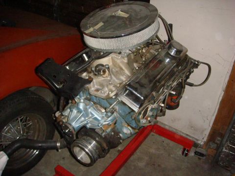 1975 Chevrolet Corvette - The motor that is going in. Needs to be repainted and detailed. Block is a '69 casting, heads are off of a '72. Has Keith Black forged flat…