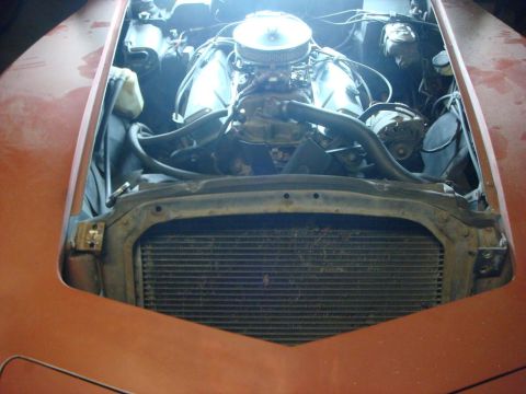 1975 Chevrolet Corvette - Engine bay before I start pulling radiator
