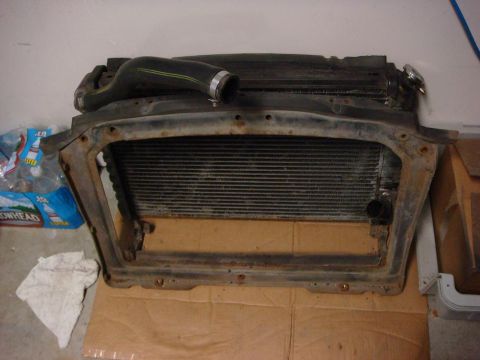 1975 Chevrolet Corvette - Radiator and support to be sanded, primed, and painted.