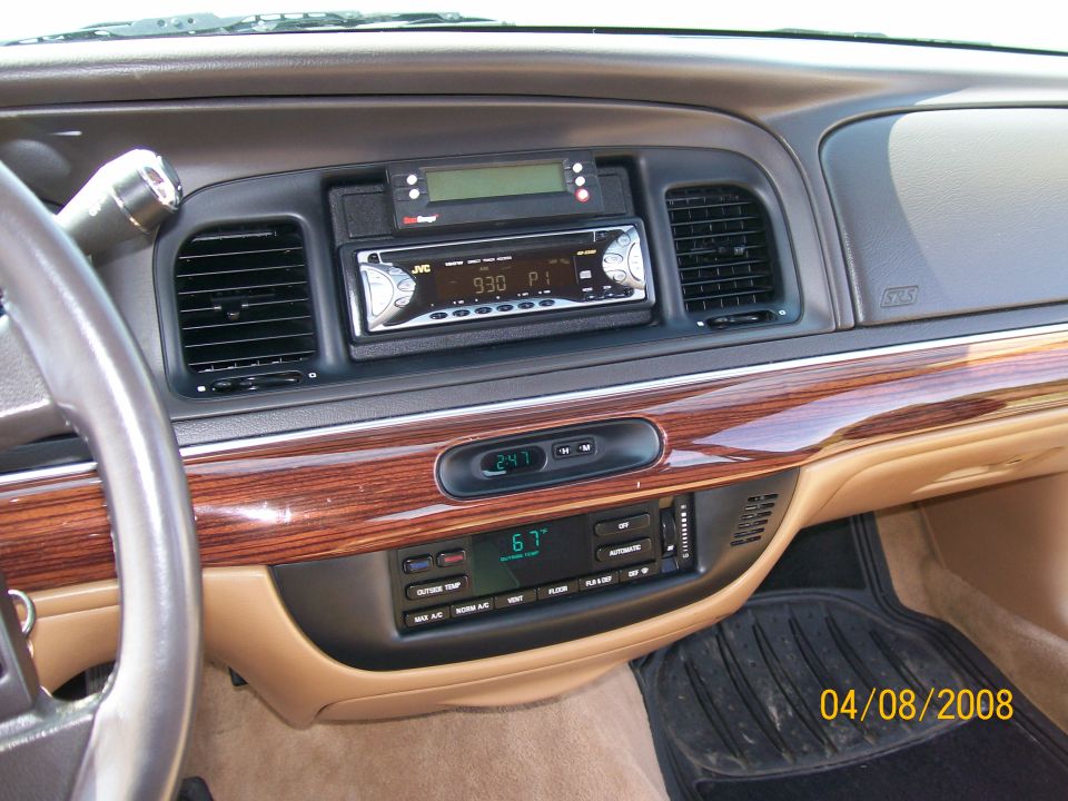 Dashboard center stack with aftermarket JVC stereo, digital compass and climate controls