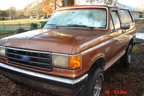 1989 Ford Bronco - This 1989 Ford Bronco is shown in a three-quarter front view.