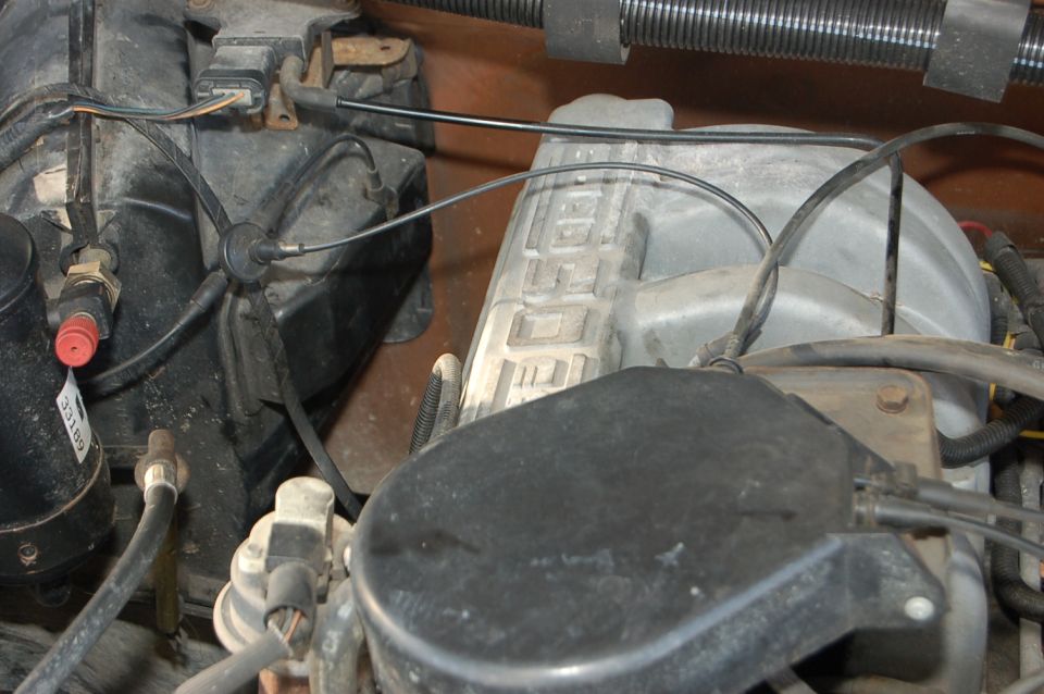 Engine intake manifold with 'FORD' embossed