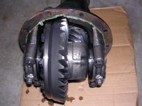 1983 Ferrari Enzo - Close-up view of a vehicle differential with visible gears and Supermotors.net branding at the bottom.