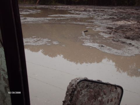 1982 Ford F-100 - A muddy field with water and debris. The date 03/30/2008 is visible on the image.