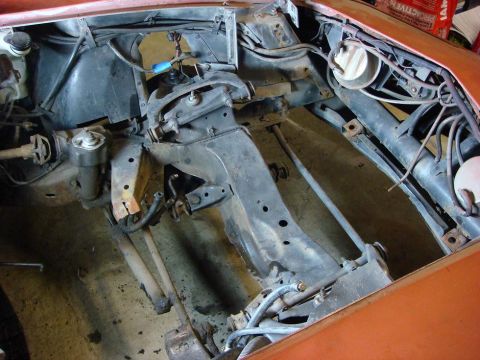 1975 Chevrolet Corvette - Engine bay before detailing