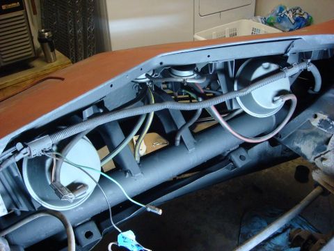 1975 Chevrolet Corvette - Front of engine bay after detail