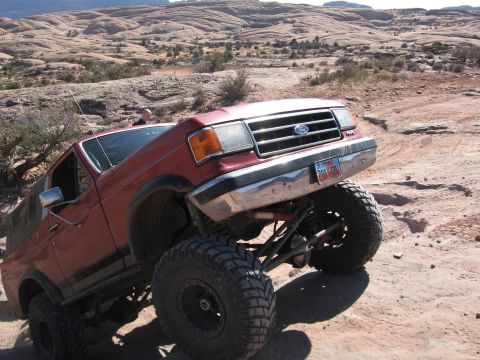 1990 Ford Bronco - This 1990 Ford Bronco navigates a challenging off-road course in Moab, Utah.