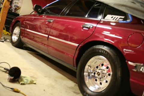 1992 Ford Crown Victoria - This 1992 Ford Crown Victoria is prepped with drag tires and chrome wheels.