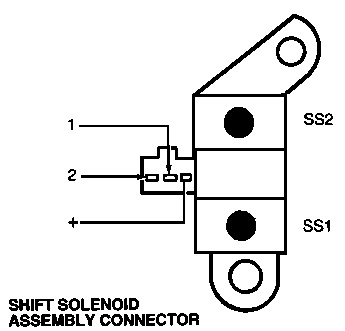 1997 Mercury Cougar - Technical diagram illustrating a shaft holding assembly connector, likely a component part.