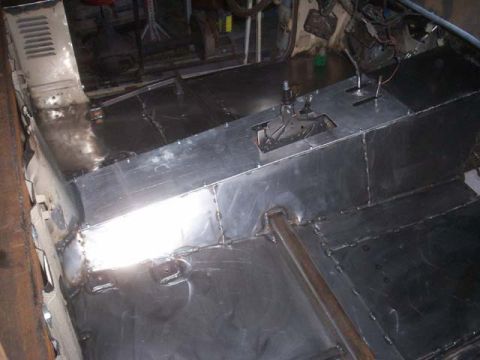 1982 Toyota 4Runner - Custom metal fabrication work on the interior floor and center console.
