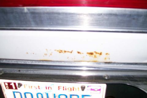 1992 Ford C-350 (Centurion Conversions) - As best as I can tell, this is the worst rust there is. There is a pinhole all the way through, the rest, I think, is just surface.