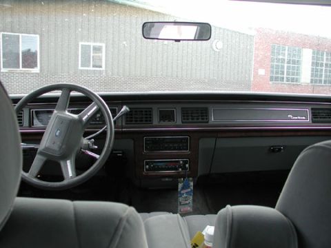 1988 Ford Crown Victoria LTD - View from back seat.