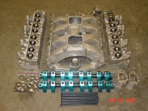 1965 Mercury Cyclone - Aluminum high riser heads, intake, rockers, etc.