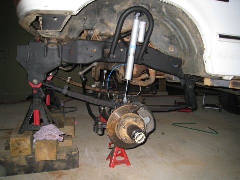 1996 Ford Bronco - Front suspension and frame modification on a 1996 Ford Bronco.