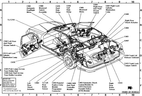 1997 Mercury Cougar - This is a diagram of a car engine, not a 1997 Mercury Cougar.