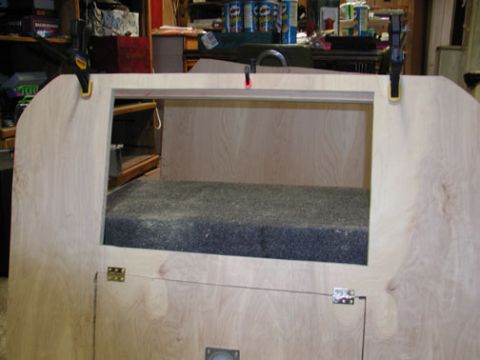 1988 Ford Crown Victoria LTD - Liquid nail on some wood for the plexi-glass to rest on.