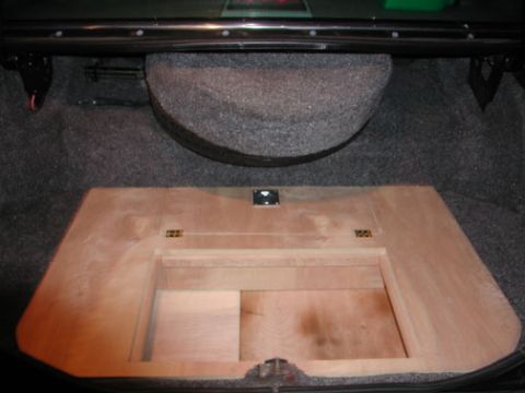1988 Ford Crown Victoria LTD - In the trunk.... Not a bad fit for a first setting.