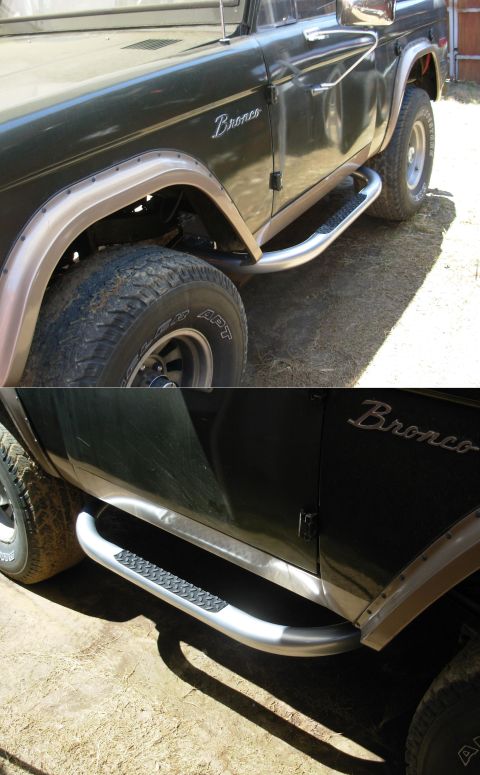 1975 Ford Bronco - These nerf bars were shipped as bare steel. Some minor welding spatter had to be cleaned, and drain holes were added before chrome-look pow…