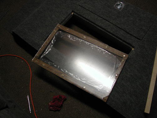 Bah, I cracked a corner off the plexi, oh well can't see it anyway.
