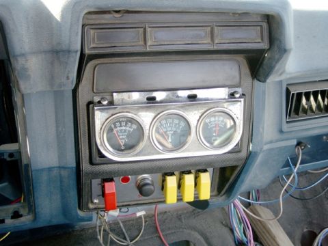 1984 Ford Bronco - mock-up using old gauge pod